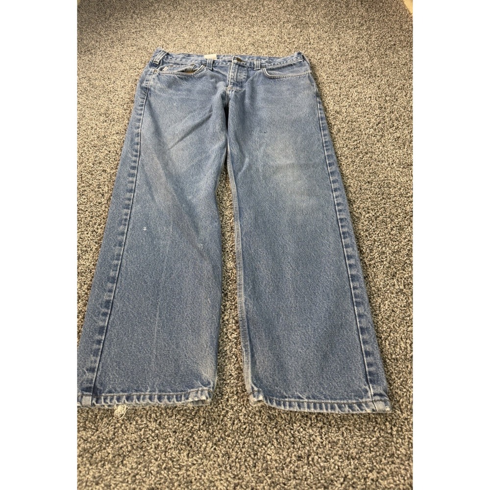 Vintage Carhartt Traditional Fit Jeans Men's Size 36x30 Blue Workwear